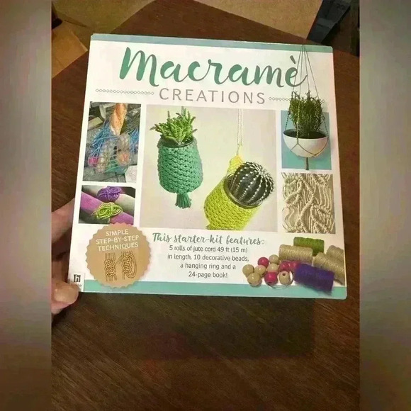 NIB Macrame Creations Kit. Beginners. Jute And Beads. - Picture 1 of 7